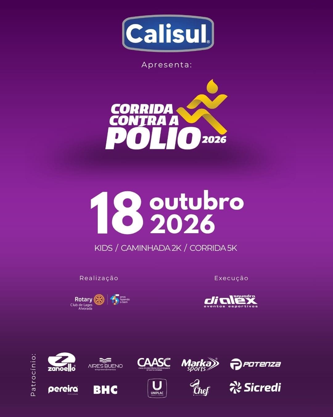 Corrida Contra A PÓlio 2026