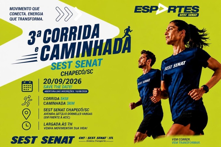 3ª CORRIDA E CAMINHADA SEST SENAT CHAPECÓ-SC