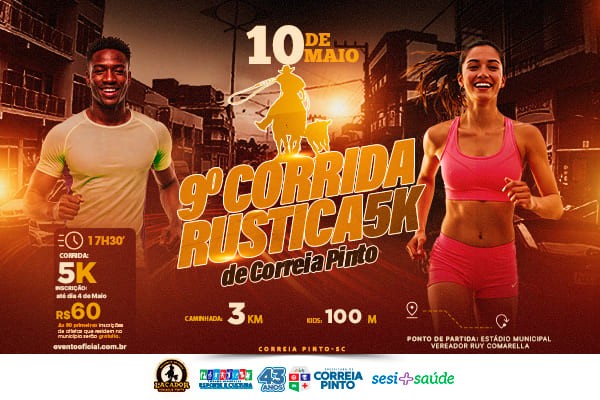 9ª CORRIDA RUSTICA 5K DE CORREIA PINTO