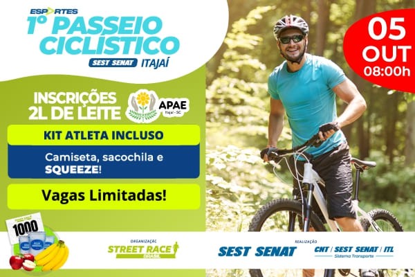 1º PASSEIO CICLISTICO SEST SENAT ITAJAÍ