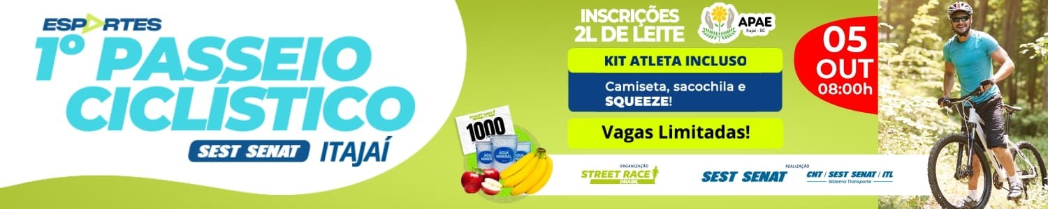 1º PASSEIO CICLISTICO SEST SENAT ITAJAÍ