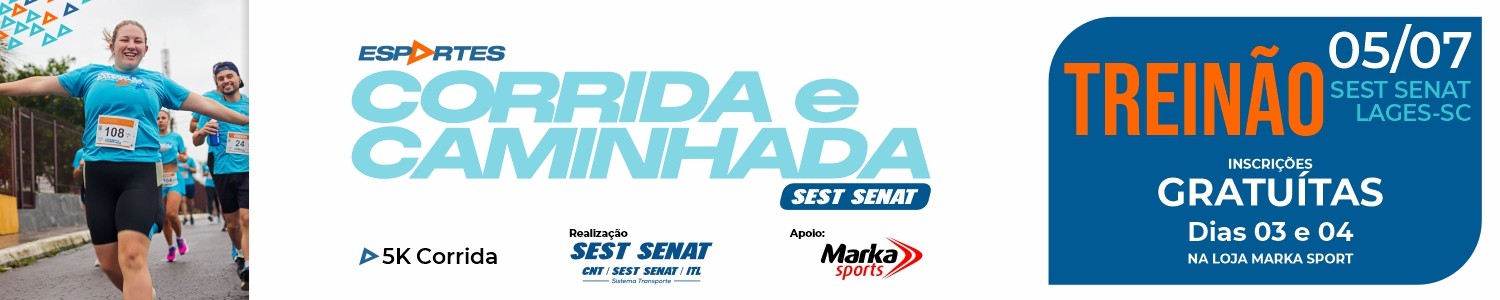 CORRIDA E CAMINHADA SEST SENAT LAGES 2026